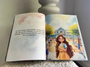 Personalisiertes Kinderbuch zur Einschulung Schulgebäude